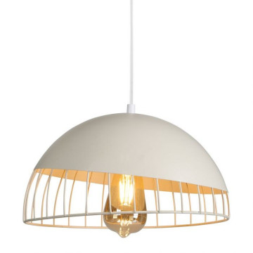 Suspension métal blanc Colisée Ostaria - Le Dépôt Bailleul