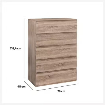 Commode 5 tiroirs Dolo naturel 5five - Le Dépôt Bailleul