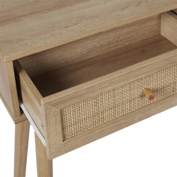 Console 2 tiroirs rotin et bois Bali - Le Dépôt Bailleul