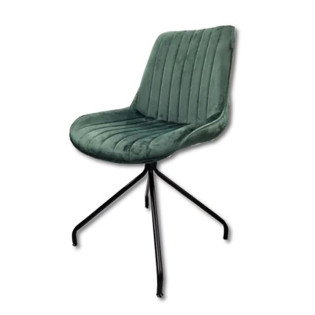 Chaise velours vert foncé...