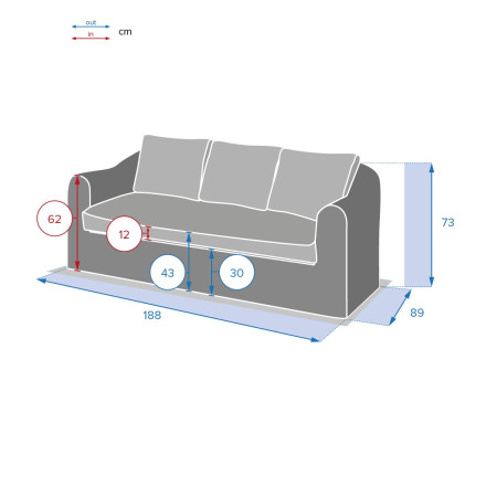 Canapé 3 places Moorea Savana Hespéride - Le Dépôt Bailleul