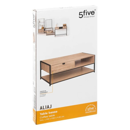 Table basse 1 tiroir 1 niche Aliaj 5five - Le Dépôt Bailleul