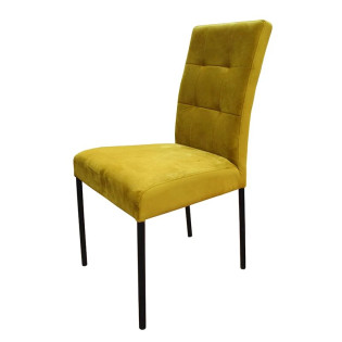 Chaise Nanda velours jaune...