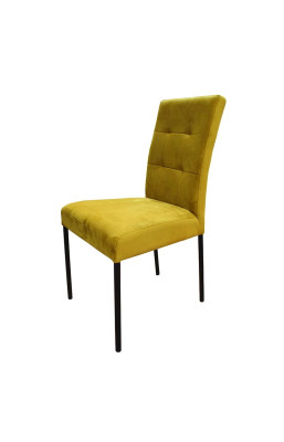 Chaise Nanda velours jaune...