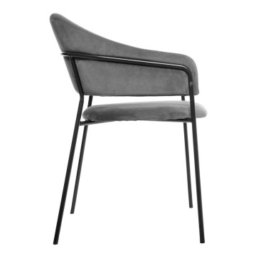 Fauteuil velours gris Siron Atmosphera - Le Dépôt Bailleul