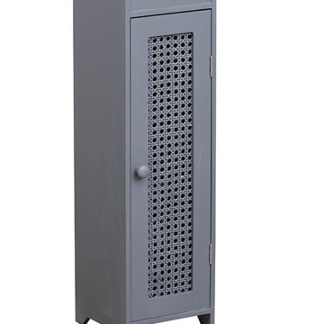 Meuble réserve et dérouleur WC cannage gris - Le Dépôt Bailleul