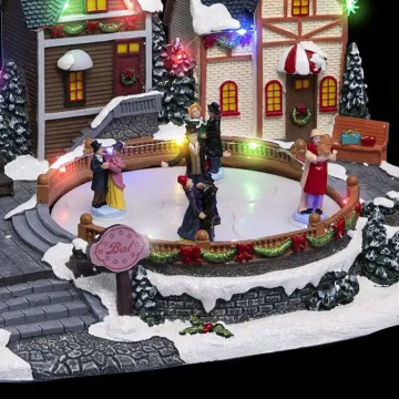 Village de Noël Bal de Noël lumineux et animé - Le Dépôt Bailleul