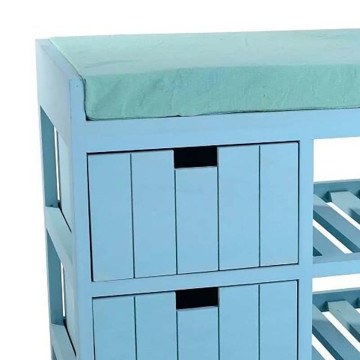 Banc enfant bois Seuni 2 tiroirs bleu Atmosphera - Le dépôt bailleul