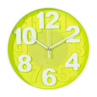 Horloge chiffres relief vert