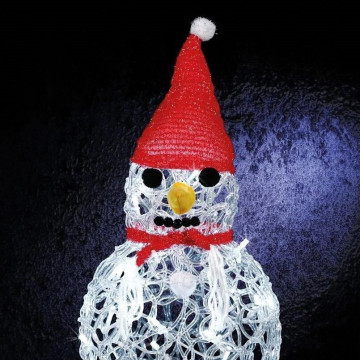 Bonhomme de neige lumineux coloris blanc pour Noël - Le Dépôt Bailleul