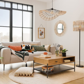 Suspension D75 métal et corde Caly Atmosphera - Le Dépôt Bailleul