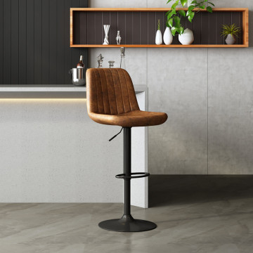 Tabouret de bar Barcelona PU cognac - Le Dépôt Bailleul