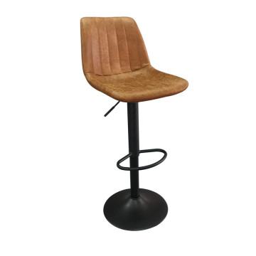 Tabouret de bar Barcelona PU cognac - Le Dépôt Bailleul