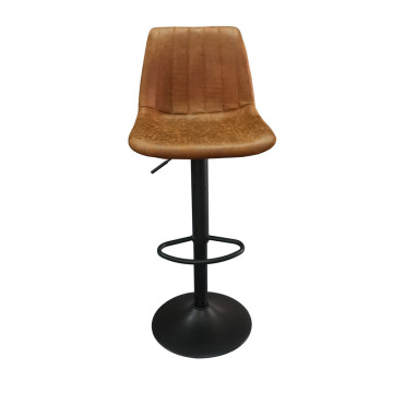 Tabouret de bar Barcelona PU cognac - Le Dépôt Bailleul