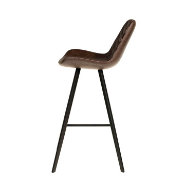 Tabouret de bar Palmas PU brun foncé - Le Dépôt Bailleul
