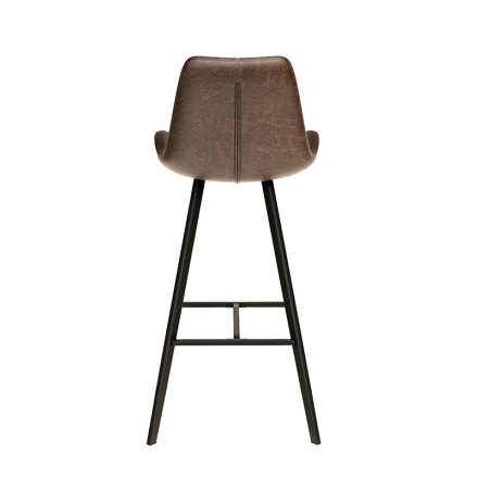Tabouret de bar Palmas PU brun foncé - Le Dépôt Bailleul