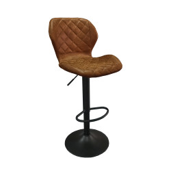 Tabouret de bar Malaga PU cognac - Le Dépôt Bailleul