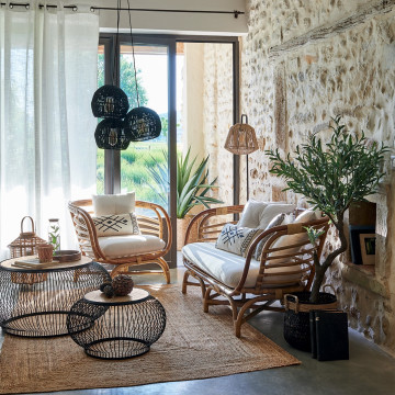 Lampadaire droit Jily naturel H150 Atmosphera - Le Dépôt Bailleul