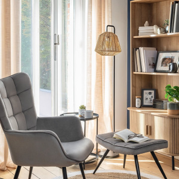 Lampadaire droit Jily naturel H150 Atmosphera - Le Dépôt Bailleul