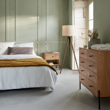 Lampadaire trépied bois Olga Atmosphera - Le Dépôt Bailleul