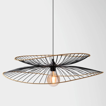 Suspension métal et rotin Alara D69 Atmosphera - Le Dépôt Bailleul