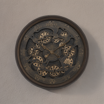 Horloge D76 méca rouages Alban Atmosphera - Le Dépôt Bailleul