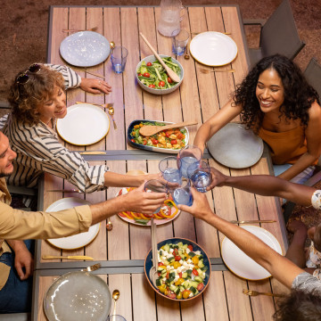 Table Axiome extensible 10p effet bois Hespéride - Le Dépôt Bailleul
