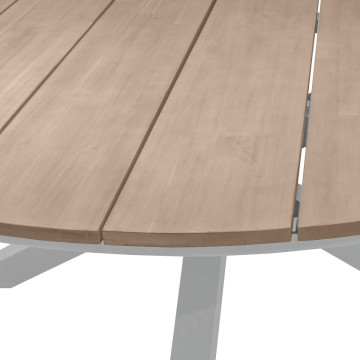 Table extérieure ronde 8p blanche Oriengo Hespéride - Le Dépôt Bailleul