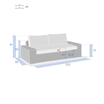 Canapé de salon de jardin Savinia coloris Tahini Hespéride - Le Dépôt Bailleul