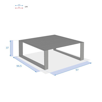 Table basse extérieure carrée graphite Allure Hespéride - Le Dépôt Bailleul