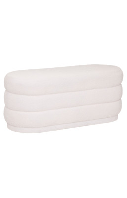 Pouf bouclette blanc Sinan...