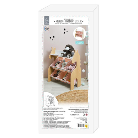Meuble de rangement enfant 6 bacs Licorne - Le Dépôt Bailleul