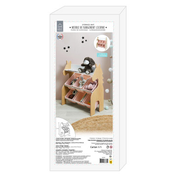 Meuble de rangement enfant 6 bacs Licorne - Le Dépôt Bailleul