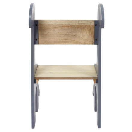 Chaise enfant Dino grise et bois - Le Dépôt Bailleul