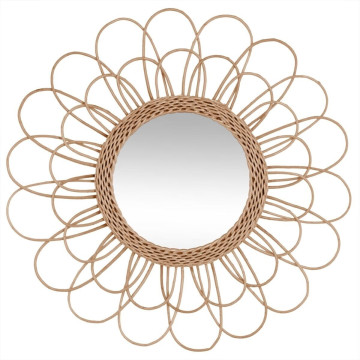 Miroir rotin fleur D56 Atmosphera - Le Dépôt Bailleul
