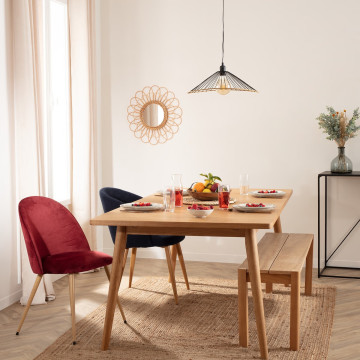 Miroir rotin fleur D56 Atmosphera - Le Dépôt Bailleul