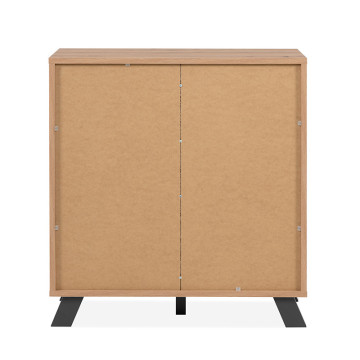 Buffet 2 portes coloris chêne/anthracite Medan - Le Dépôt Bailleul