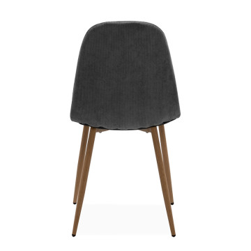 Chaise velours gris pieds métal Anya - Le Dépôt Bailleul