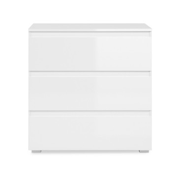 Commode 3 tiroirs Capetown blanc - Le Dépôt Bailleul