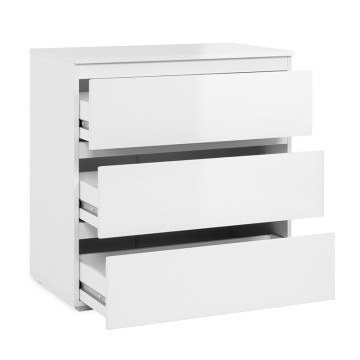 Commode 3 tiroirs Capetown blanc - Le Dépôt Bailleul