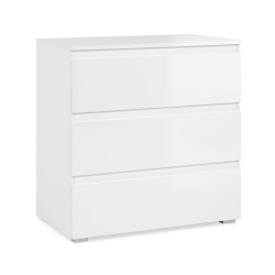 Commode 3 tiroirs Capetown blanc - Le Dépôt Bailleul