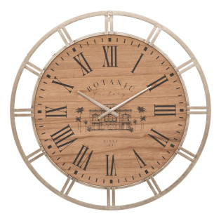 Horloge 70 cm métal et bois...