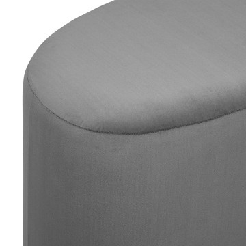 Pouf banc 98x50 en velours gris Malone Atmosphera - Le Dépôt Bailleul