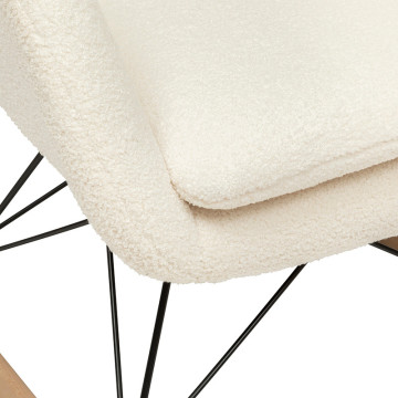 Rocking chair bouclette Olmeto Atmosphera - Le Dépôt Bailleul