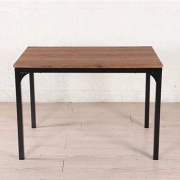 Ensemble table + 4 chaises métal et effet bois - Le Dépôt Bailleul