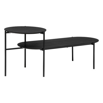 Table basse 2 niveaux Kemi noir Atmosphera - Le Dépôt Bailleul