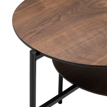Table basse 2 niveaux Kemi noyer Atmosphera - Le Dépôt Bailleul
