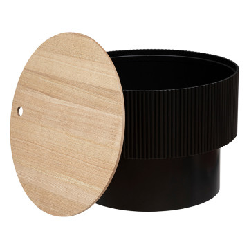 Table à café coffre D55 Enola noir Atmosphera - Le Dépôt Bailleul