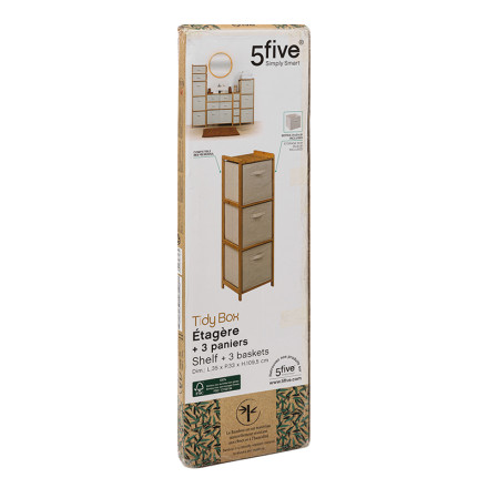 Etagère 3 tiroirs Tidy Box 5five- Le Dépôt Bailleul