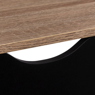 Range chaussures 3 abattants noir / naturel 5five - Le Dépôt Bailleul